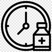 clock, time, hospital, sick icon svg