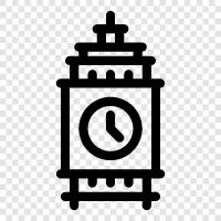 clock tower, London, big ben clocktower icon svg