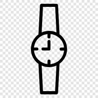 clock, watch band, watch face, watch band replacement icon svg