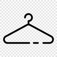 clothes hanger, coat hanger, closet hanger, scarf hanger icon svg