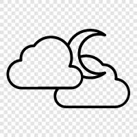 cloud, moon, sky, astronomy icon svg