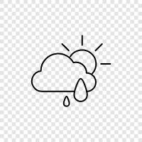 Cloud, Sun, Thunder, Shine icon svg