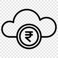 cloud, money, online, banking icon svg