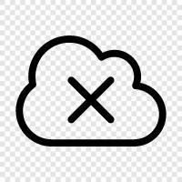 Cloud Cleanup, Cloud Delete, Cloud Erase, Cloud Sweep symbol