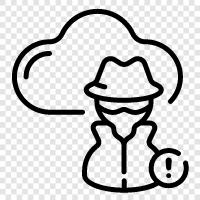 cloud, hacker, security, data icon svg
