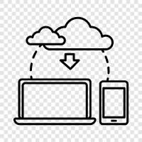 cloud computing, cloud storage, cloud backup, cloud security icon svg