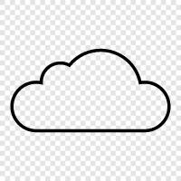 Облачные вычисления, хранение облаков, облачные услуги, облако Значок svg
