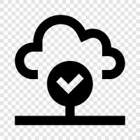 Облачные вычисления, хранение облаков, хостинг облаков, облачные вычислительные услуги Значок svg