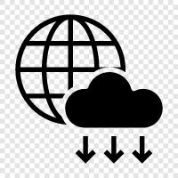 cloud computing, cloud storage, cloud computing services, Amazon Web Services icon svg