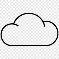 bulut bilişim, bulut depolama, bulut hizmetleri, bulut teknolojisi ikon svg