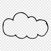 cloud computing, cloud storage, cloud security, cloud software icon svg