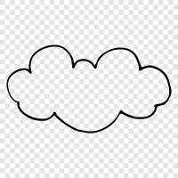 Cloud computing, Cloud storage, Cloud infrastructure, Cloud management icon svg