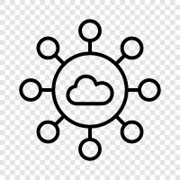 Cloud Infrastructure, Cloud Services, Cloud Computing Services, Cloud Infrastructure as a Service symbol