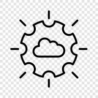 Cloud, Speicher, Backup, Wiederherstellung symbol