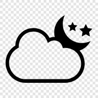 Cloud Moon, Stars, Moon, Cloud Moon Stars icon svg