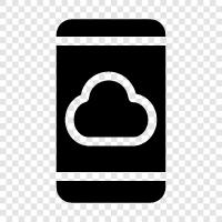 cloud phone, phone cloud, phone storage, phone backup icon svg