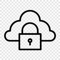 cloud security, cloud storage, cloud computing, cloud backup icon svg