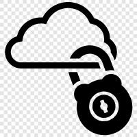 Cloud Security, Cloud Storage, Cloud Backup, Cloud Synchronization symbol