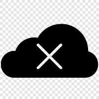 Cloud Security, Cloud Storage, Cloud Computing, Cloud Forbidden icon svg