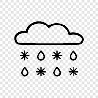 cloud snow, snow clouds, winter weather, snowstorm icon svg