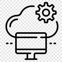 bulut depolama, bulut bilişim, bulut hizmetleri, bulut güvenliği ikon svg