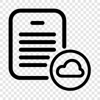 cloud storage, cloud computing, online document, online storage icon svg