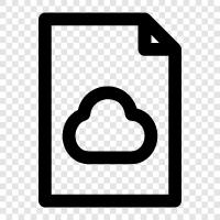 cloud storage, online storage, online document storage, online document sharing icon svg