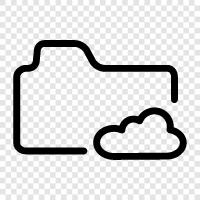 cloud storage, online storage, online backup, online file storage icon svg