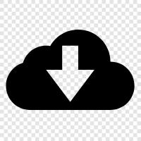 Cloud Storage, Cloud Backup, Cloud Download icon svg