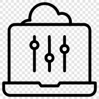 Облачное хранение, облачные вычисления, службы хранения облаков, хранение облачных файлов Значок svg