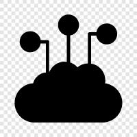 cloud storage, cloud backup, cloud synchronization, cloud sharing for business icon svg