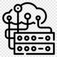 Cloud Storage, Cloud Server, Cloud Services, Cloud Computing Platform icon svg