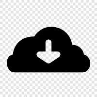 Облачное хранение, облачные вычисления, провайдеры облачных хранилищ, облачное резервное копирование Значок svg