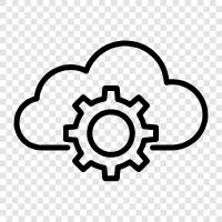 Cloud Storage, Cloud Infrastruktur, Cloud Computing Services, Cloud Plattform symbol