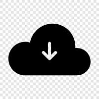 Cloud Storage, Cloud Computing, File storage, Cloud Download icon svg