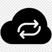 cloud sync, cloud backup, cloud storage, online backup icon svg