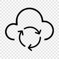 cloud sync, cloud storage, cloud backup, cloud file sharing icon svg