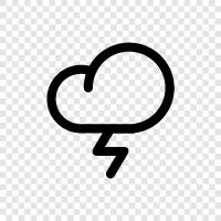 cloud thunder, thunderstorm, lightning, thunder icon svg