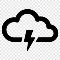 Cloud, Storm, Cloud Computing, Plattform als Service symbol