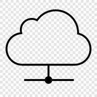 Cloud, Server, Speicher, Bandbreite symbol