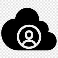 Cloud, Profil, Clouds, Daten symbol