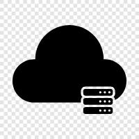 cloud, data center, virtualization, storage icon svg