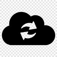 Cloud, Backup, Wiederherstellung, Synchronisation symbol