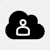 Cloud, Benutzer, Online, Sicherheit symbol