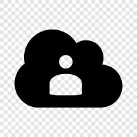 cloud, user, online, service icon svg