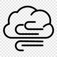 Cloud, Windy, Cloudy, Blue icon svg