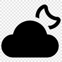 Cloud, Night, Clouds, Sky icon svg