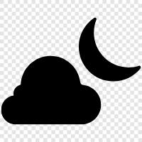Cloud, Night, Clouds, Sky icon svg
