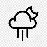 Wolken, Regen, Donner, Tornado symbol