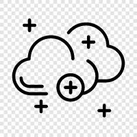 Clouds, Gesundheit, Sicherheit, Datenschutz symbol